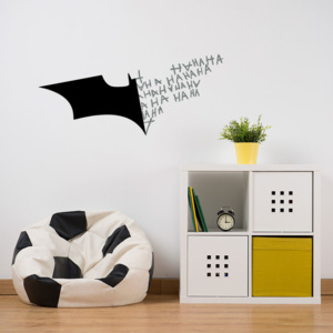 GLIX Batman HAHA - nálepka na stenu Čierna a šedá 50x20 cm