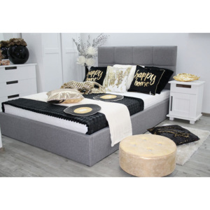 Čalouněná postel MARTIN + UP, 140x200, šedá látka