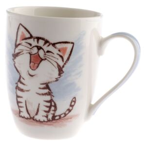 Porcelánový hrnček Dakls Happy Cat, 345 ml