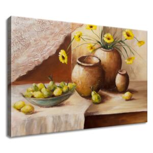 Gario Obraz na plátne Žlté kvety vo váze Rozmery (š x v): 60 x 40 cm