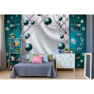 Fototapeta - Abstract Modern Design Turquoise Vliesová tapeta - 416x254 cm