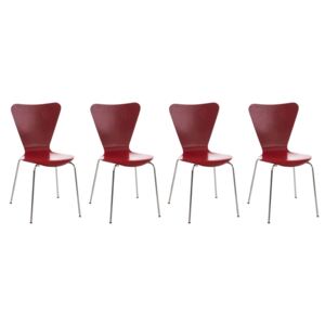 Stolička Calisto (SET 4 ks) Farba Červená