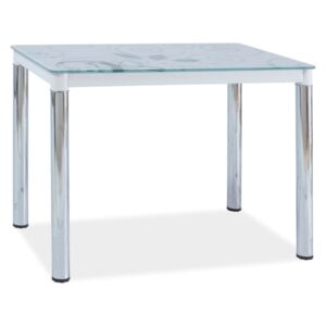 Stôl Damar II biela/bronz 100x60