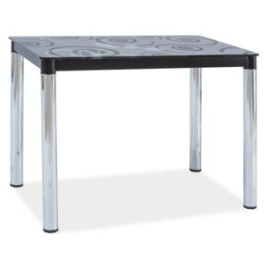 Stôl Damar II čierna/bronz 100x60