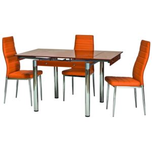 Stôl GD082 oranžová CZ 80(131)x80