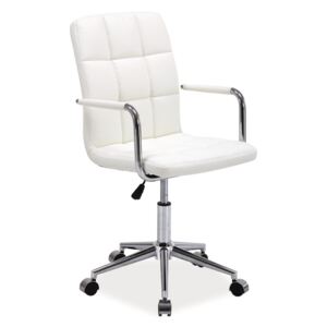 SIG Kancelárska stolička Q-022 biela ekokoža