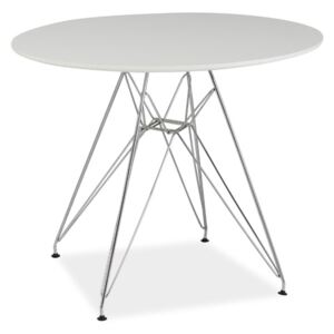 Stôl NITRO biela/bronz 90x90