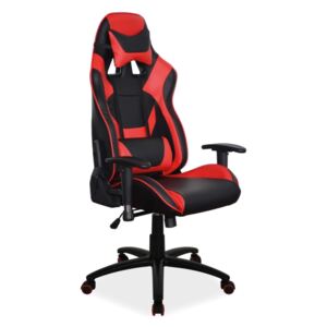 Kancelárska stolička SUPRA čierna/červená