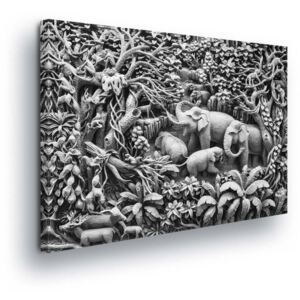 Obraz na plátne - Black and White Herd 60x40 cm