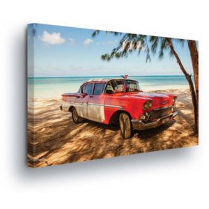 Obraz na plátne - Retro Beach Carsmobil 60x40 cm