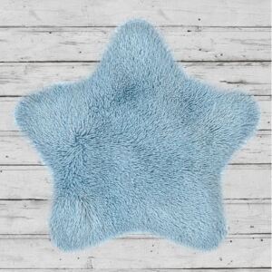 Detský plyšový koberec SOFT STAR 60x60 cm - svetlo modrý