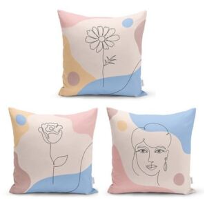 Súprava 3 dekoratívnych obliečok na vankúše Minimalist Cushion Covers Minimalist, 45 x 45 cm