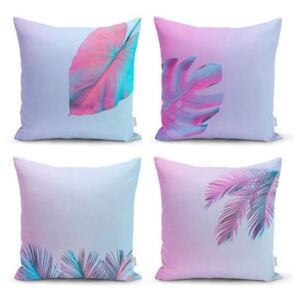 Súprava 4 dekoratívnych obliečok na vankúše Minimalist Cushion Covers Neon Lover, 45 x 45 cm