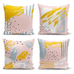 Súprava 4 dekoratívnych obliečok na vankúše Minimalist Cushion Covers Pastel Design, 45 x 45 cm