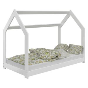 AMI nábytok Dětská postel DOMČEK D2 80x160cm masiv bílá