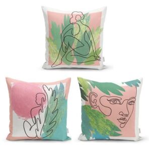 Súprava 3 dekoratívnych obliečok na vankúše Minimalist Cushion Covers Colourful Minimalist, 45 x 45 cm