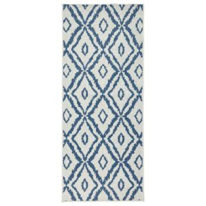 Modro-biely obojstranný koberec Bougari Rio, 80 × 250 cm