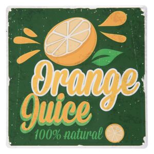 Plechová ceduľa Orange juice - 30 * 30 cm