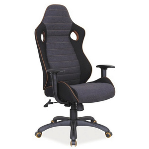 Kancelárska stolička OPEN, 120-130x64x50x47-57, čierna/sivá