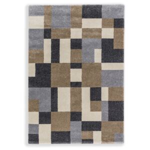 Astra - Golze koberce Kusový koberec Savona 191060 Squares Brown - 67x130 cm