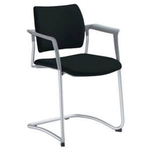 Konferenčná stolička Dream L s podrúčkami, čierna
