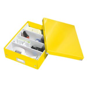 Žltá škatuľa s organizérom Leitz Office, dĺžka 37 cm