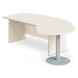 Stôl Manager Lux, pravý, 255 x 155 cm breza