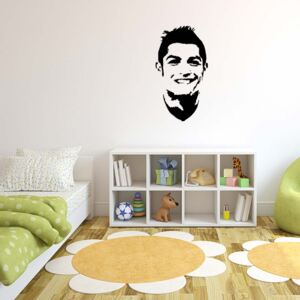GLIX Ronaldo - nálepka na stenu Čierna 25 x 45 cm
