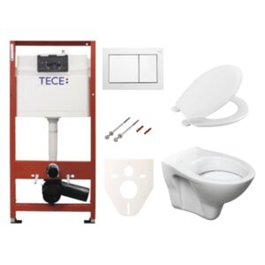 Závesný set WC S-line + modul TECE s tlačidlom TECEbase (biela) SIKOTSR0