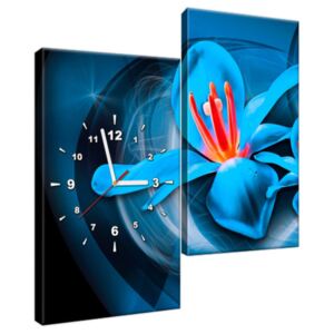 Obraz s hodinami Vesmírne kvety – Jakub Banas 60x60cm ZP3575A_2J