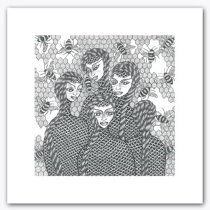 Honeybee Queens - K. Branišová - Abstraktné stavy / grafika