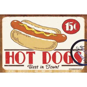 Ceduľa Hot Dogs 30cm x 20cm Plechová tabuľa