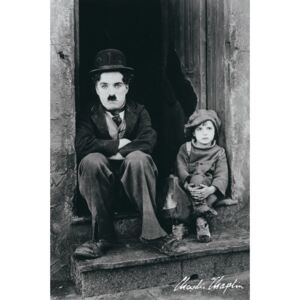 Plagát, Obraz - Charlie Chaplin - doorway, (61 x 91,5 cm)