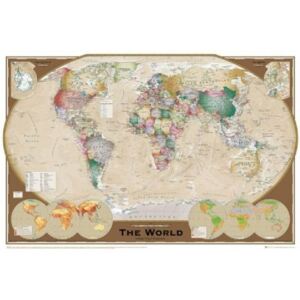 Plagát, Obraz - Mapa sveta, (91,5 x 61 cm)