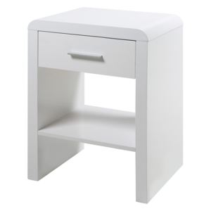 Nočný stolík so zásuvkou Daisy, 60 cm, biela