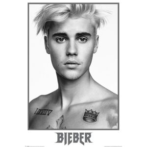 Plagát, Obraz - Justin Bieber - Bieber Black and White, (61 x 91,5 cm)