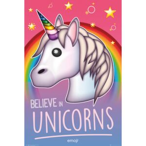 Plagát, Obraz - Emoji - Believe in Unicorns, (61 x 91,5 cm)