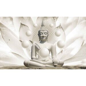 Fototapeta, Tapeta 3D vzor - Buddha v lotuse, (254 x 184 cm)