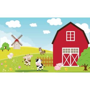 Fototapeta, Tapeta Kreslená farma do detskej izby, (104 x 70.5 cm)