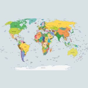 Fototapeta, Tapeta Mapa sveta, (104 x 70.5 cm)