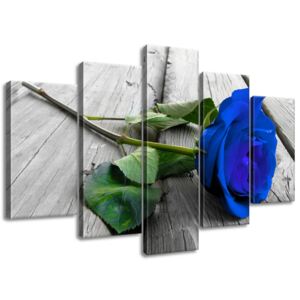 Gario Obraz na plátne Nádherná modrá ruža na móle Rozmery (š x v): 100 x 63 cm