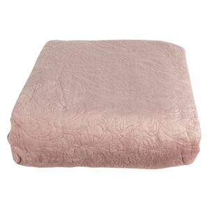 Ružový prehoz na posteľ s 2 obliečky na vankúš Aurore - 180*260/ (2) 40*40 cm