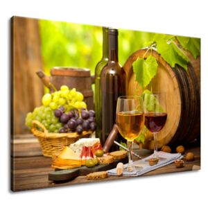 Gario Obraz na plátne Červené a biele víno Rozmery (š x v): 100 x 70 cm