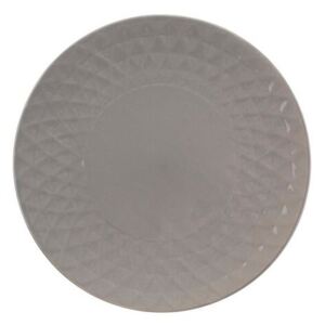 Florina Sada keramických plytkých tanierov Diamond 27 cm, 6 ks, sivá
