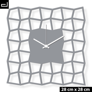 Dizajnové nástenné hodiny: NeoKubist - Šedé plexi | atelierDSGN