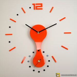 Moderné nástenné hodiny Orange PiXel NH035 (nalepovacie hodiny na stenu)