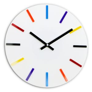 Moderné nástenné hodiny COLORFUL WHITE NH052-white