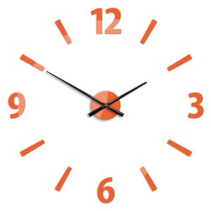 Moderné nástenné hodiny KLAUS ORANGE HMCNH061-orange (nalepovacie hodiny na stenu)
