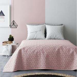 Prehoz na posteľ NEXT Bloggy pink & Light grey 220x240 cm (prehoz na posteľ)