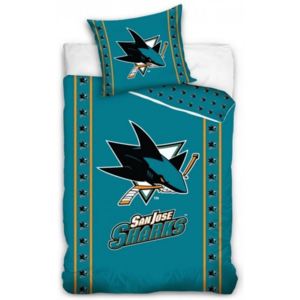TipTrade · NHL - Hokejové obliečky San Jose Sharks - 100% bavlna refoncé - 70x90 cm + 140 x 200 cm